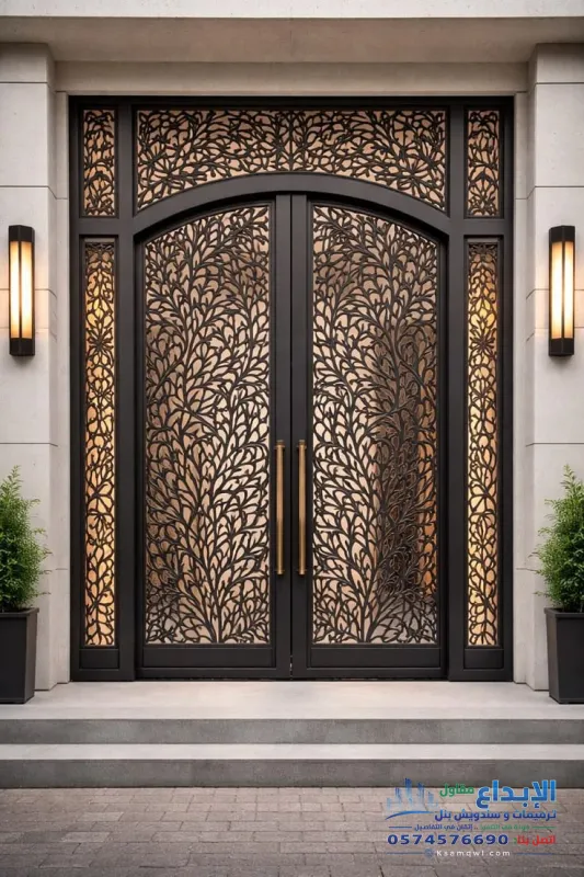 ديكور أبواب معدنية