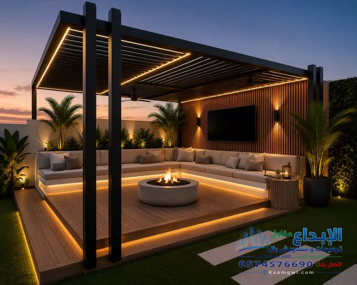 تصميم برجولات حديد